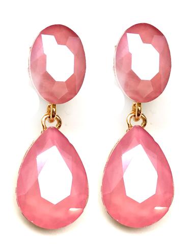 PENDIENTES MUJER DE FIESTA CON CRISTAL EN DIFERENTES COLORES - Imagen 2