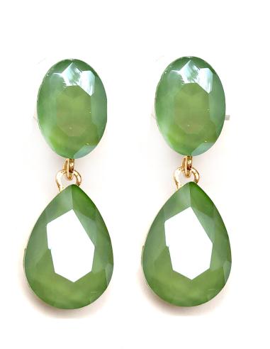 PENDIENTES MUJER DE FIESTA CON CRISTAL EN DIFERENTES COLORES - Imagen 3