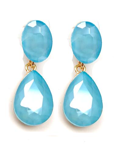 PENDIENTES MUJER DE FIESTA CON CRISTAL EN DIFERENTES COLORES - Imagen 6