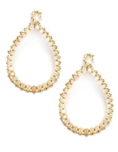 PENDIENTES LARGOS DE FIESTA CON ELEGANTE LAGRIMA CRISTAL COLOR - Imagen 3