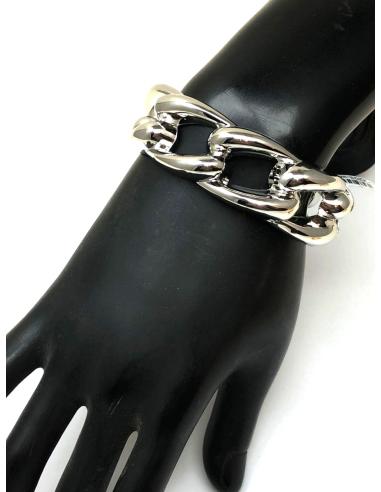 PULSERAS PLATEADAS O DORADAS CON DISEÑO DE ESLABON RIGIDO - Imagen 2