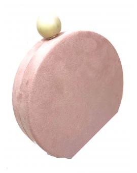 BOLSOS ROSAS DE FIESTA Y BODA CON ORIGINAL DISEÑO REDONDO - Imagen 1