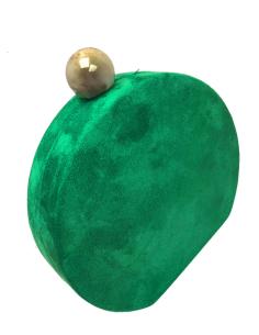 BOLSOS VERDES OSCUROS DE FIESTA Y BODA CON DISEÑO REDONDO - Imagen 1