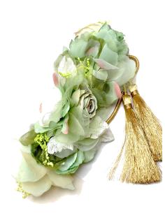 CINTURONES VERDES DE FLORES BONITAS IDEALES PARA BODA Y COMUNION - Imagen 1