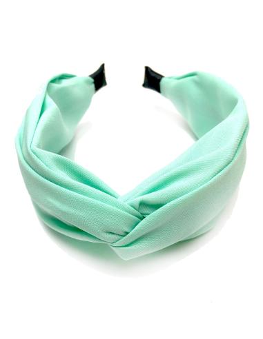DIADEMAS MUJER CON NUDO TURBANTE COLOR VERDE AGUA - Imagen 1