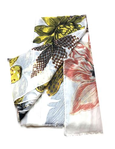 PAÑUELOS PARA MUJER CON ESTAMPADO DE FLORES GRANDES - Imagen 2