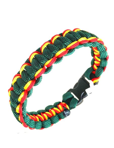 PULSERAS HOMBRE VERDE MILITAR Y COLORES BANDERA DE ESPAÑA - Imagen 1