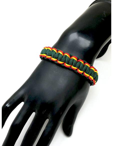 PULSERAS HOMBRE VERDE MILITAR Y COLORES BANDERA DE ESPAÑA - Imagen 2