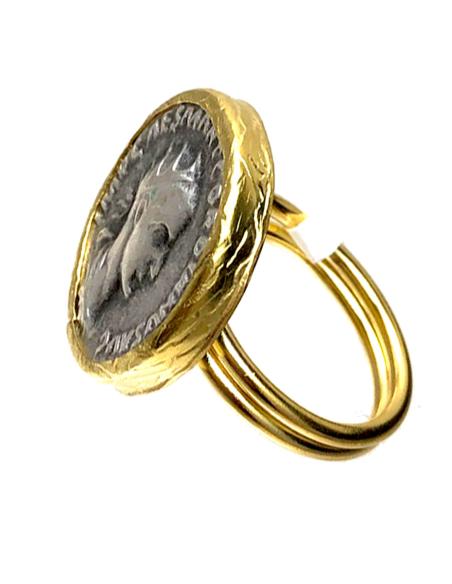 ANILLOS DE MONEDAS REPLICA DE JOYAS ANTIGUAS MEDIDA AJUSTABLE - Imagen 2