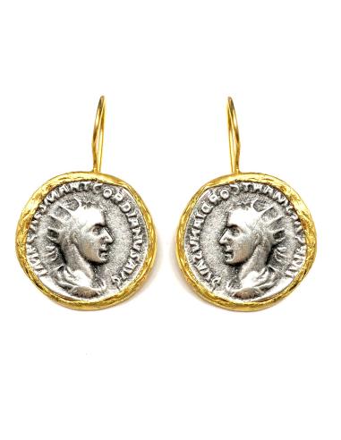 PENDIENTES MONEDAS CON GRABADO DIFERENTE A DOBLE CARA - Imagen 1