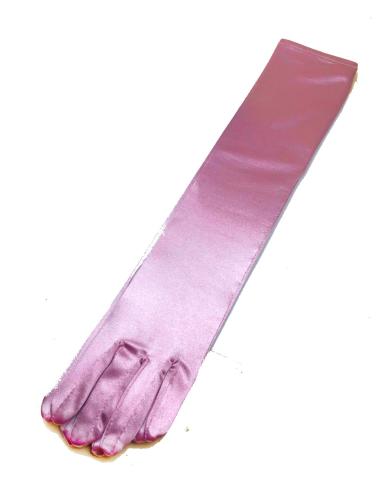GUANTES DE FIESTA ROSAS LARGOS PARA CEREMONIAS Y NOCHE - Imagen 1