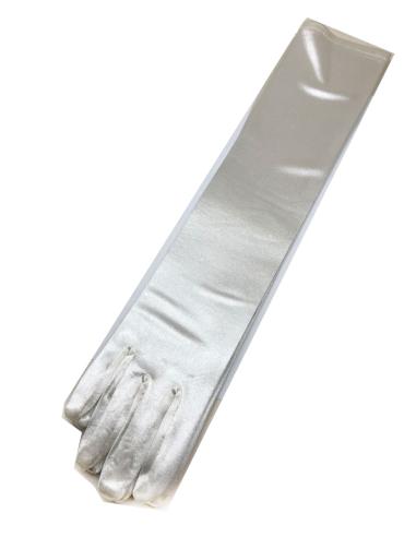 GUANTES DE FIESTA BLANCOS LARGOS PARA CEREMONIAS Y NOCHE - Imagen 1