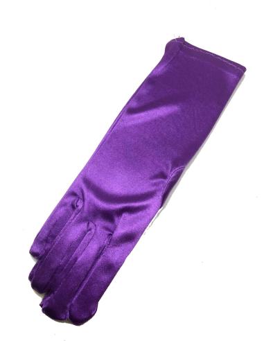 GUANTES DE FIESTA MORADOS PARA BODA Y EVENTOS - Imagen 1