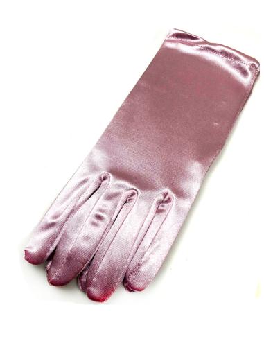 GUANTES DE FIESTA ROSAS CORTOS DE INVITADA Y MADRINA BODA - Imagen 1