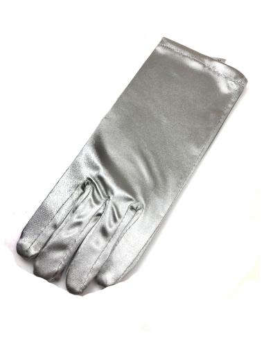 GUANTES DE FIESTA GRISES CORTOS PARA INVITADA Y MADRINA DE BODA - Imagen 1