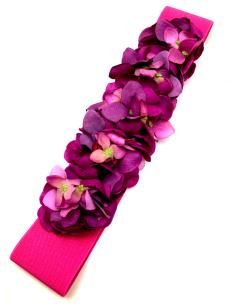 Imagen del producto CINTURONES FUCSIAS Y BUGAMBILIAS ELASTICOS CON FLORES