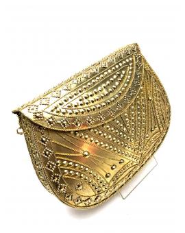 producto BOLSOS DE FIESTA DORADOS COFRE DE LATON DECORADO PARA BODA