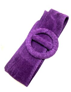 CINTURONES MORADOS PARA MUJER DE ANTE CON HEBILLA FORRADA - Imagen 1