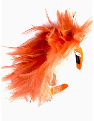 TOCADOS NARANJAS DISEÑO DE DIADEMAS DECORADA CON PLUMAS - Imagen 1