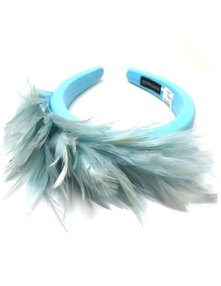 DIADEMAS AZULES CON PLUMAS PARA SER LA INVITADA PERFECTA - Imagen 1
