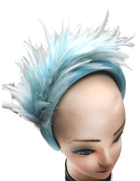 DIADEMAS AZULES CON PLUMAS PARA SER LA INVITADA PERFECTA - Imagen 2