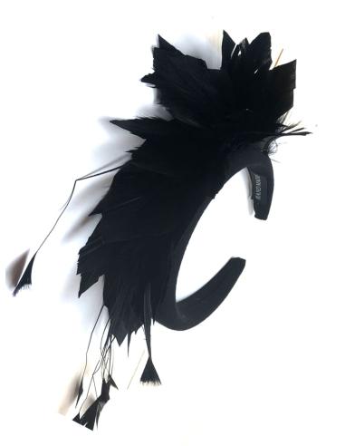 DIADEMAS NEGRAS CON PLUMAS PARA SER LA INVITADA PERFECTA - Imagen 1