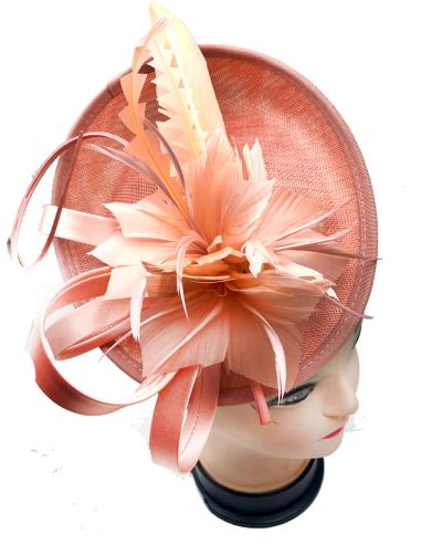 TOCADOS BODA MELOCOTON CON ELEGANTE DISEÑO DE PLUMAS - Imagen 1