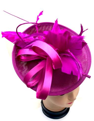 TOCADOS BODA BUGAMBILIAS CON ELEGANTE DISEÑO DE PLUMAS - Imagen 1