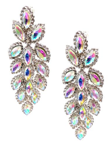 PENDIENTES LARGOS PARA BODAS Y EVENTOS EN CRISTAL IRISADO