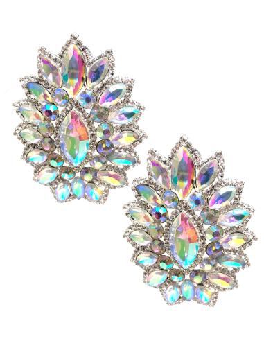 PENDIENTES PARA BODAS GRANDES CON PEDRERIA DE FIESTA