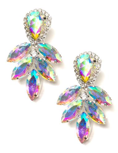 PENDIENTES PARA CEREMONIAS DE BODA CON CRISTAL IRISADO