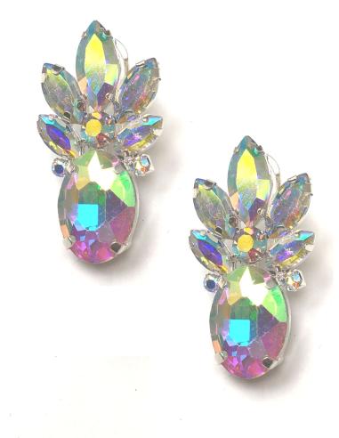 PENDIENTES DE NOVIA DISEÑO ELEGANTE EN CRISTAL IRISADO