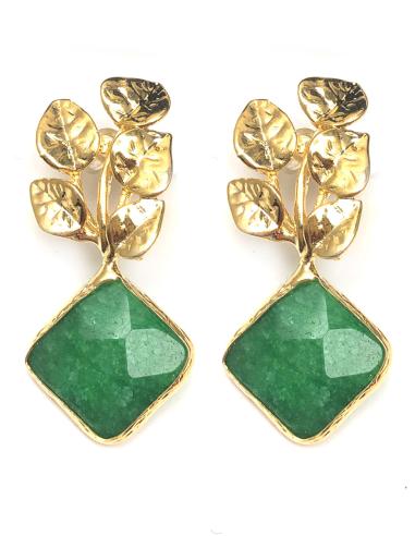 PENDIENTES PEQUEÑOS PARA BODAS EN VERDE ESMERALDA