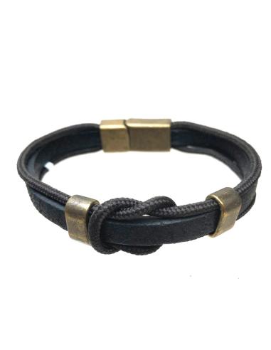 PULSERAS DE CUERO PARA HOMBRE DISEÑO DE NUDO TONO MARRON
