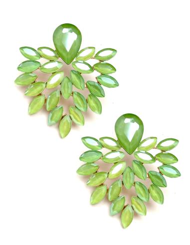 PENDIENTES MUJER VERDES DISEÑO CORTO IDEAL BODAS DE DIA