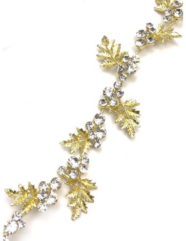 DIADEMAS DORADAS DECORADAS CON CRISTAL PARA BODAS