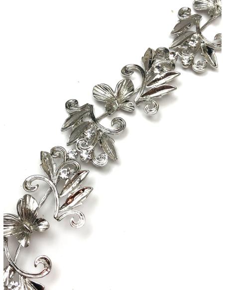 TOCADOS PLATEADOS DISEÑO ELEGANTE DE DIADEMA FLEXIBLE BODAS
