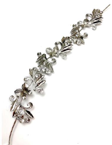TOCADOS PLATEADOS DISEÑO ELEGANTE DE DIADEMA FLEXIBLE BODAS