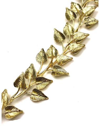 TOCADOS DORADOS DIADEMA FLEXIBLE CON HOJITAS PARA BODAS