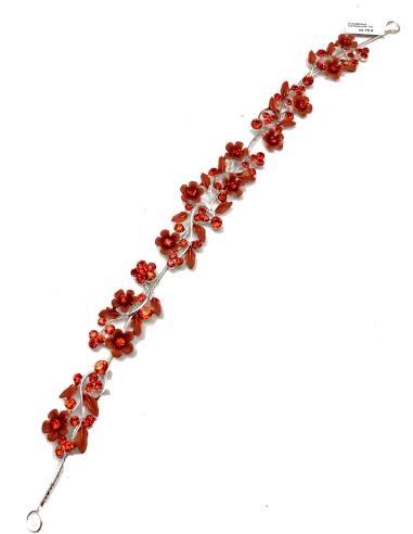 DIADEMAS NARANJAS DE FIESTA DECORADAS CON CRISTAL PARA BODAS