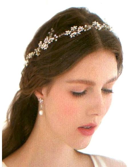 DIADEMAS DORADAS DECORADAS CON CRISTAL PARA BODAS