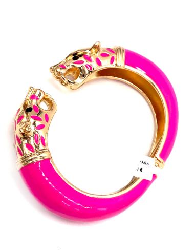 BONITAS PULSERAS PARA MUJER FUCSIAS CON DOBLE CABEZA FELINA