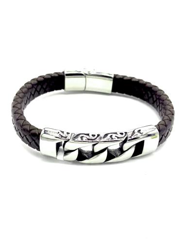 PULSERAS MARRONES PARA HOMBRE CON DETALLE DE CADENA GRUESA
