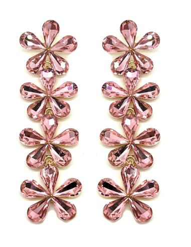 PENDIENTES FIESTA ROSAS CON FAVORECEDOR DISEÑO DE FLORES
