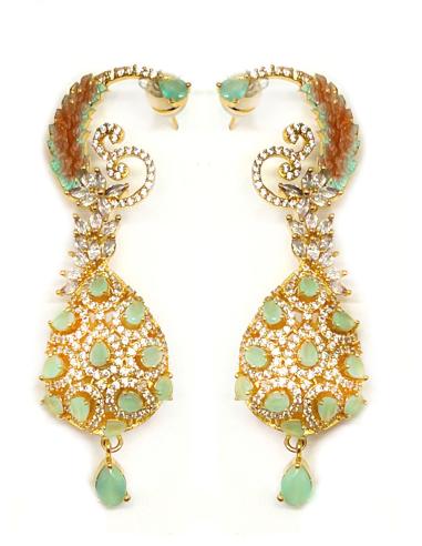 PENDIENTES BODA LARGOS REPLICA DE ANTIGUAS JOYAS INDIAS