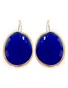 PENDIENTES AZULONES LARGOS OVAL ESPECIAL BODAS Y EVENTOS