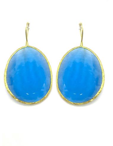 PENDIENTES AZUL CLESTE
LÁGRIMA OVAL DE GANCHO PARA FIESTAS Y BODAS