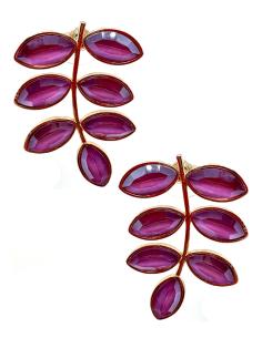 PENDIENTES MALVAS PARA MUJER CON BONITO DISEÑO DE HOJA