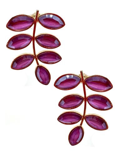 PENDIENTES MALVAS PARA MUJER CON BONITO DISEÑO DE HOJA