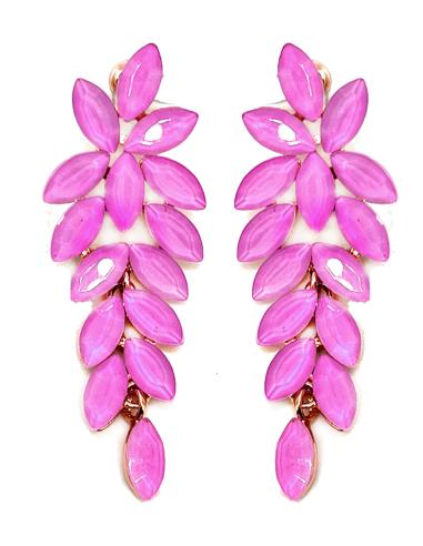 LARGOS PENDIENTES ROSAS ELEGANTES DE INVITADA DE BODAS